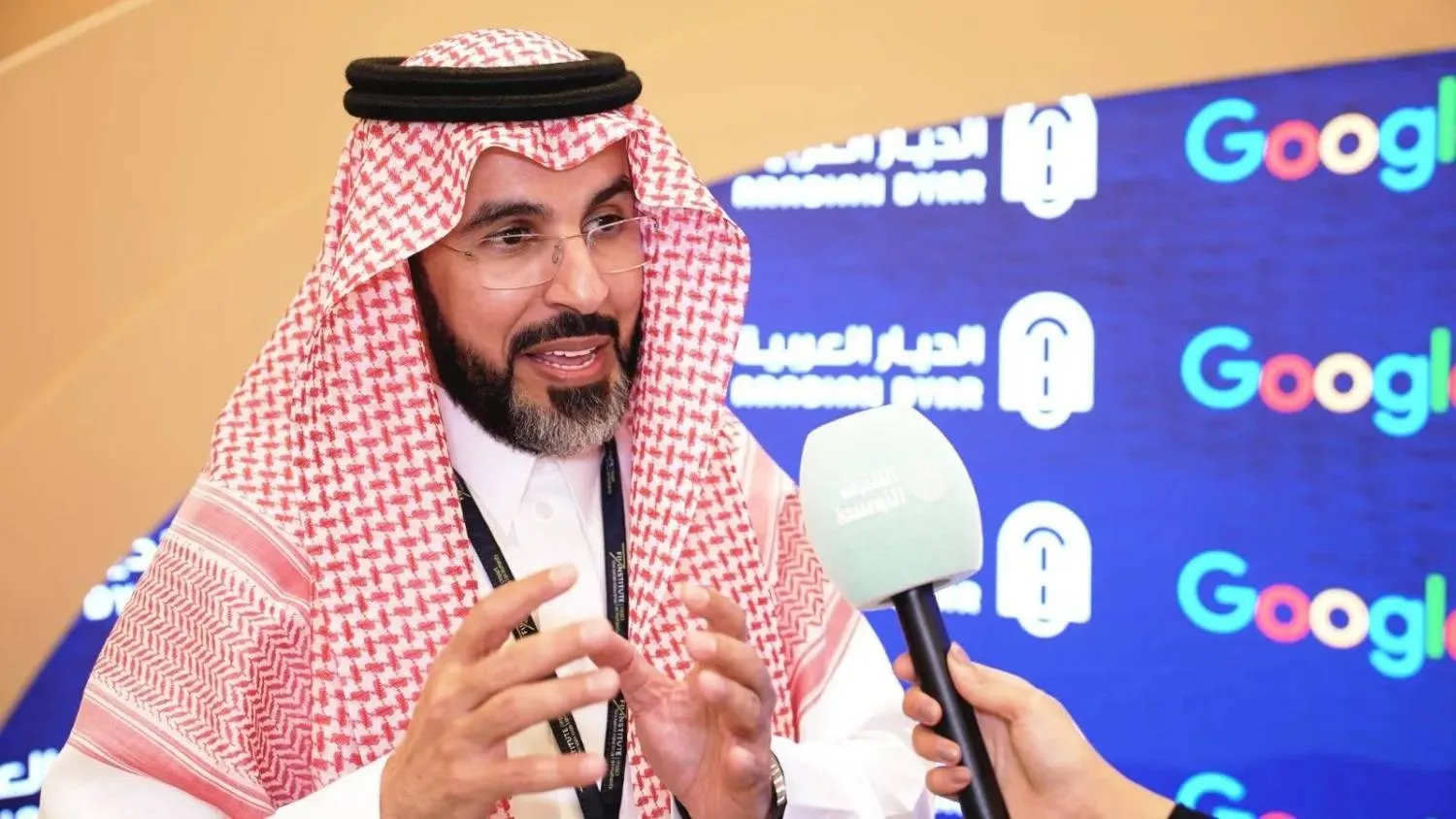 Naif Al-Atawi, Chief Executive Officer of Arabian Dyar for Real Estate Development, speaks to Asharq A-Awsat. (Turki Al-Agili)