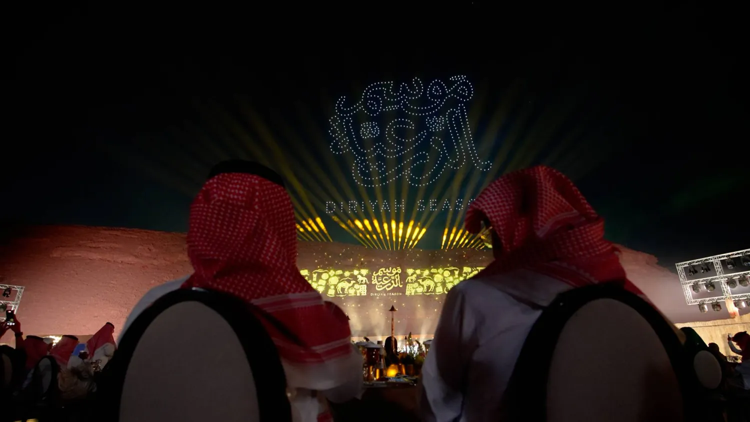 مشهد من حفل إطلاق «موسم الدرعية» في وادي صفار (تصوير: تركي العقيلي)