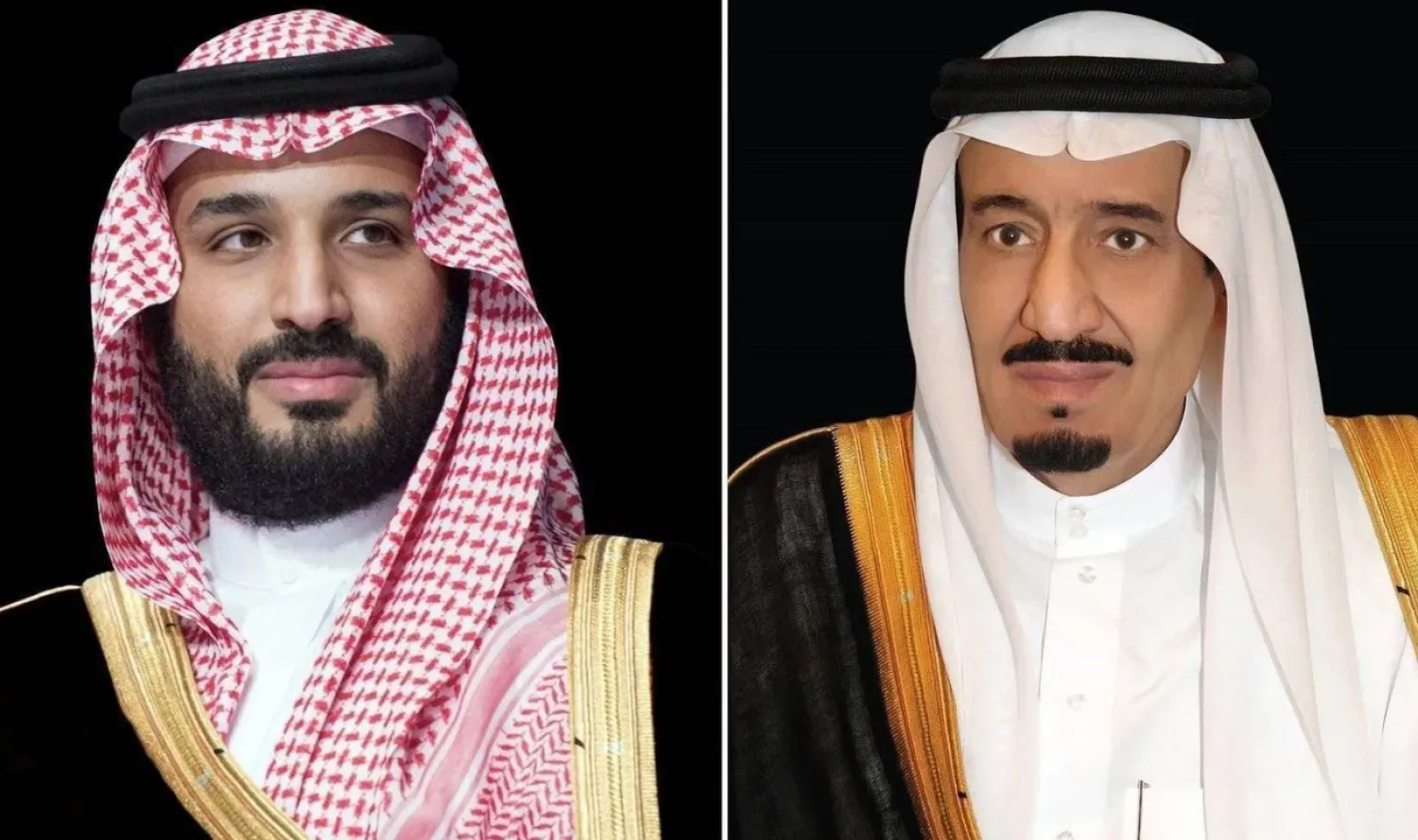 Custodian of the Two Holy Mosques King Salman bin Abdulaziz Al Saud and Prince Mohammed bin Salman bin Abdulaziz Al Saud, Crown Prince and Prime Minister. (SPA)
