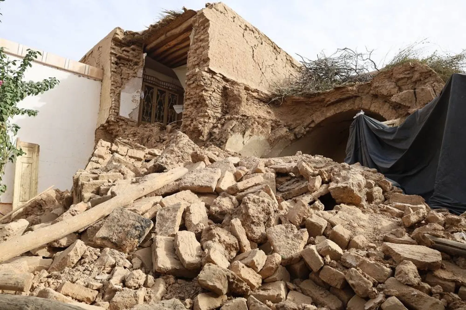 A view of a damaged building following an earthquake in Samangan, Afghanistan, 3 November 2025. (EPA)