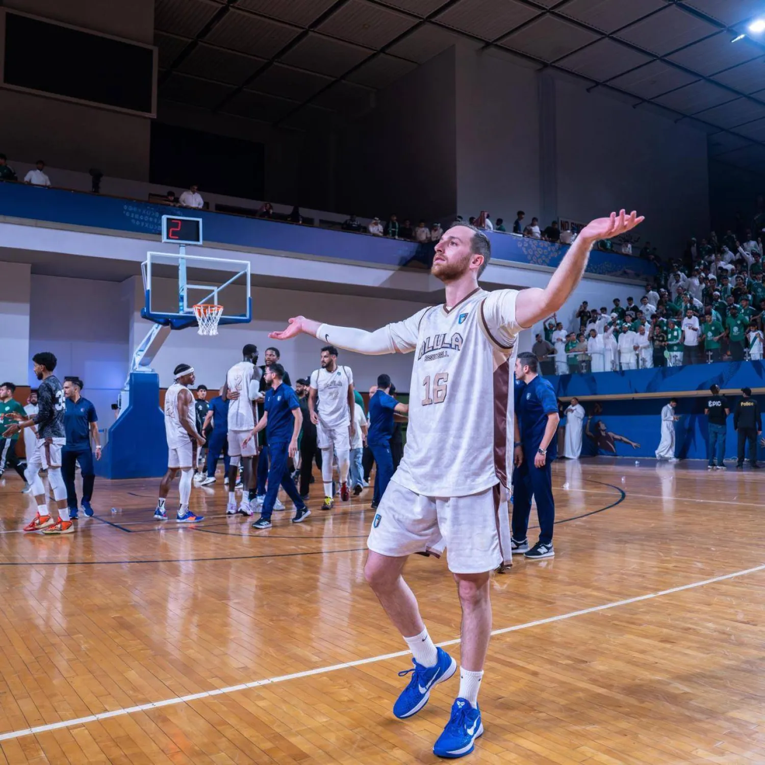 العلا كسب المباراة أمام الأهلي بنتيجة «83 - 71» (نادي العلا)