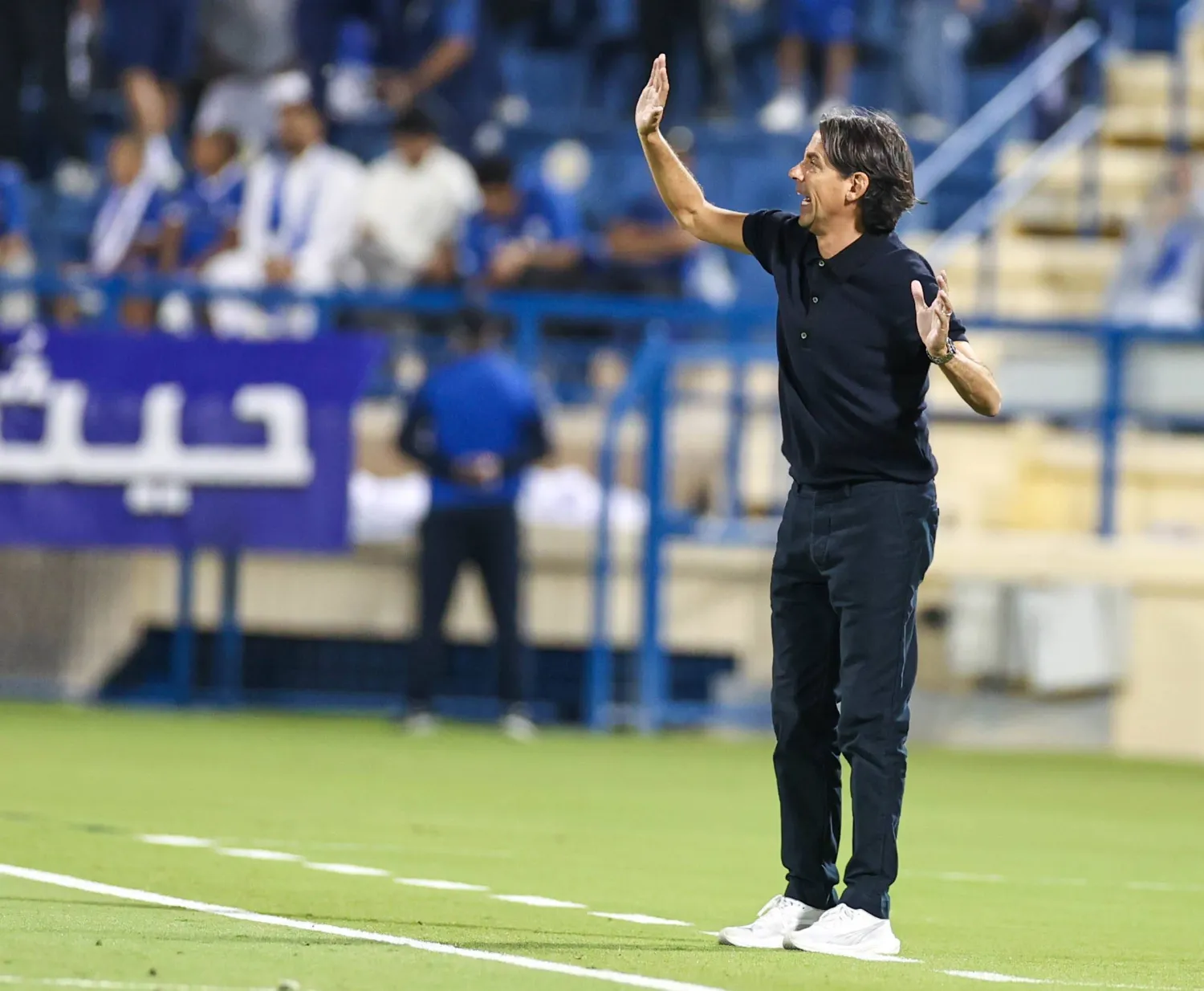 إنزاغي مدرب الهلال (تصوير: سعد العنزي)
