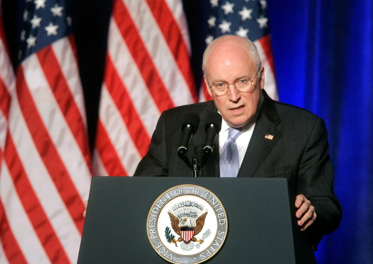 US Vice President Dick Cheney speaks at the American Conservative Union's 2008 Conservative Political Action Conference at the Omni Shoreham Hotel in Washington, February 7, 2008. (Reuters)