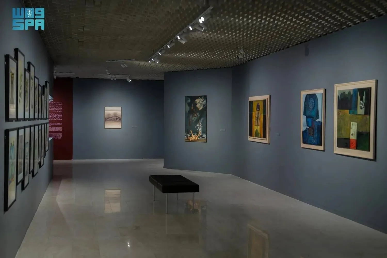 Featuring over 70 artists and more than 150 artworks, the exhibition showcases the region's cultural trajectory during a pivotal historical phase. (SPA)