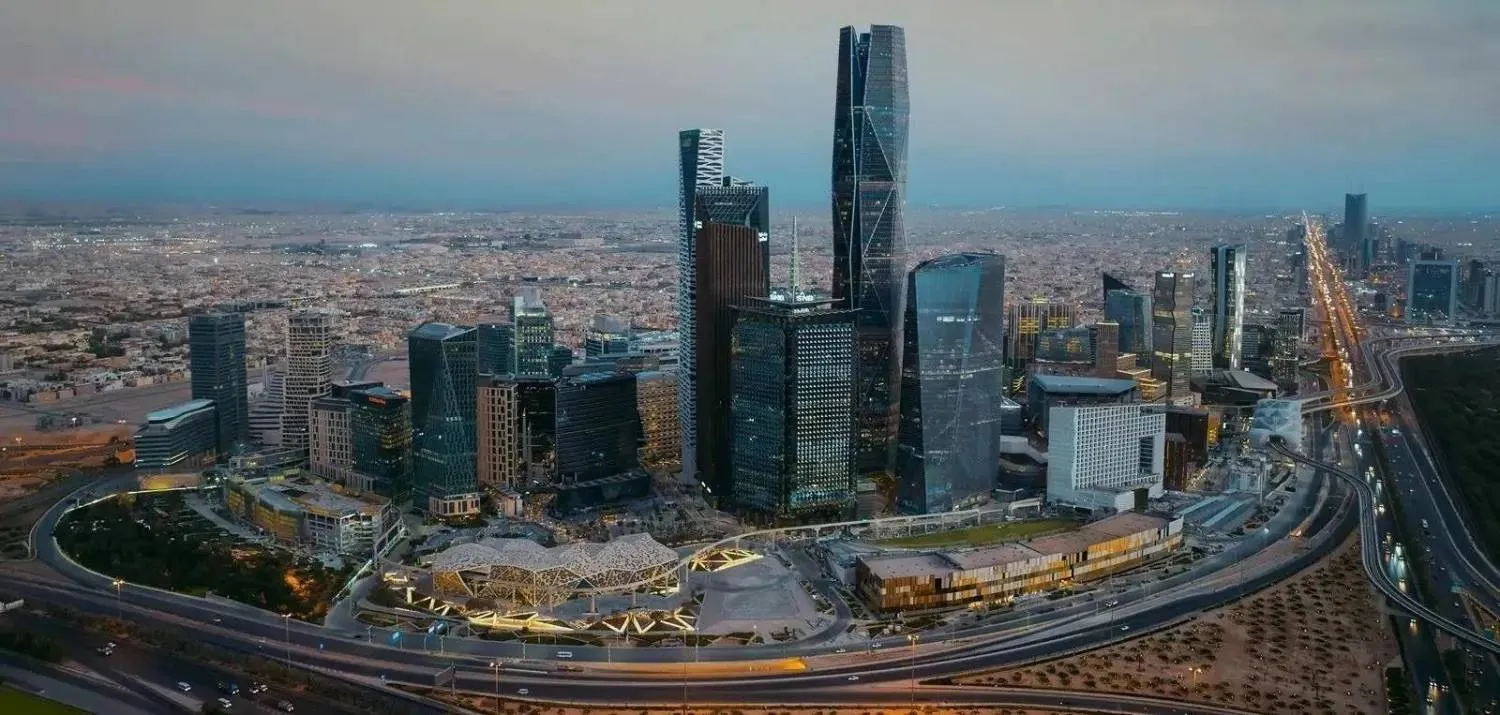 A view of construction work at King Abdullah Financial District in Riyadh. (SPA)