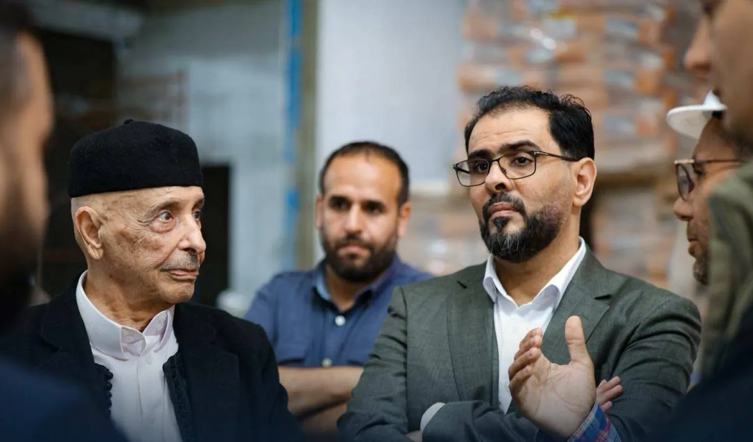 رئيس الحكومة المكلفة من البرلمان الليبي أسامة حماد ورئيس البرلمان عقيلة صالح (الحكومة)