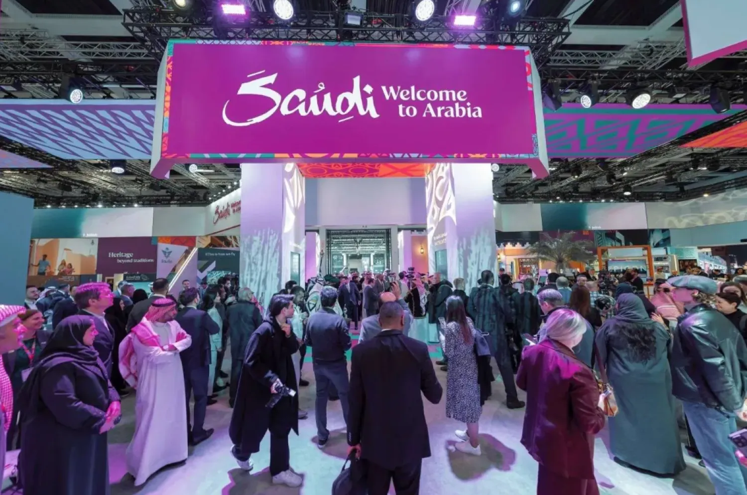 Saudi Pavilion at the Berlin Tourism Fair (Asharq Al-Awsat)