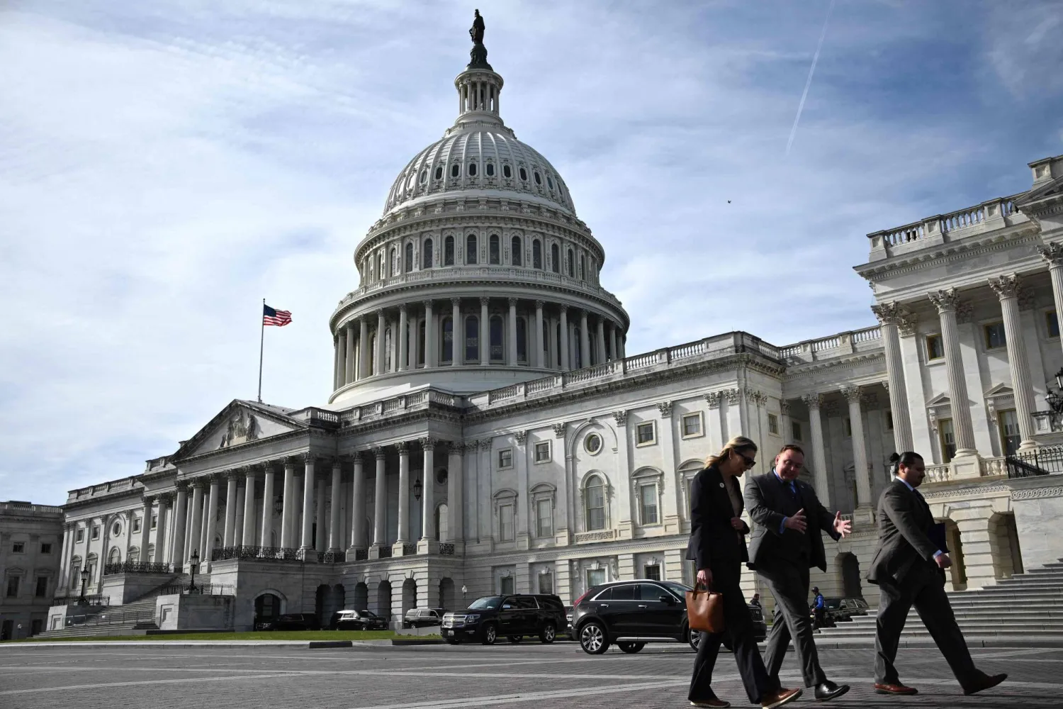 The US Capitol is seen in Washington, DC on November 4, 2025. (Photo by Mandel NGAN / AFP)