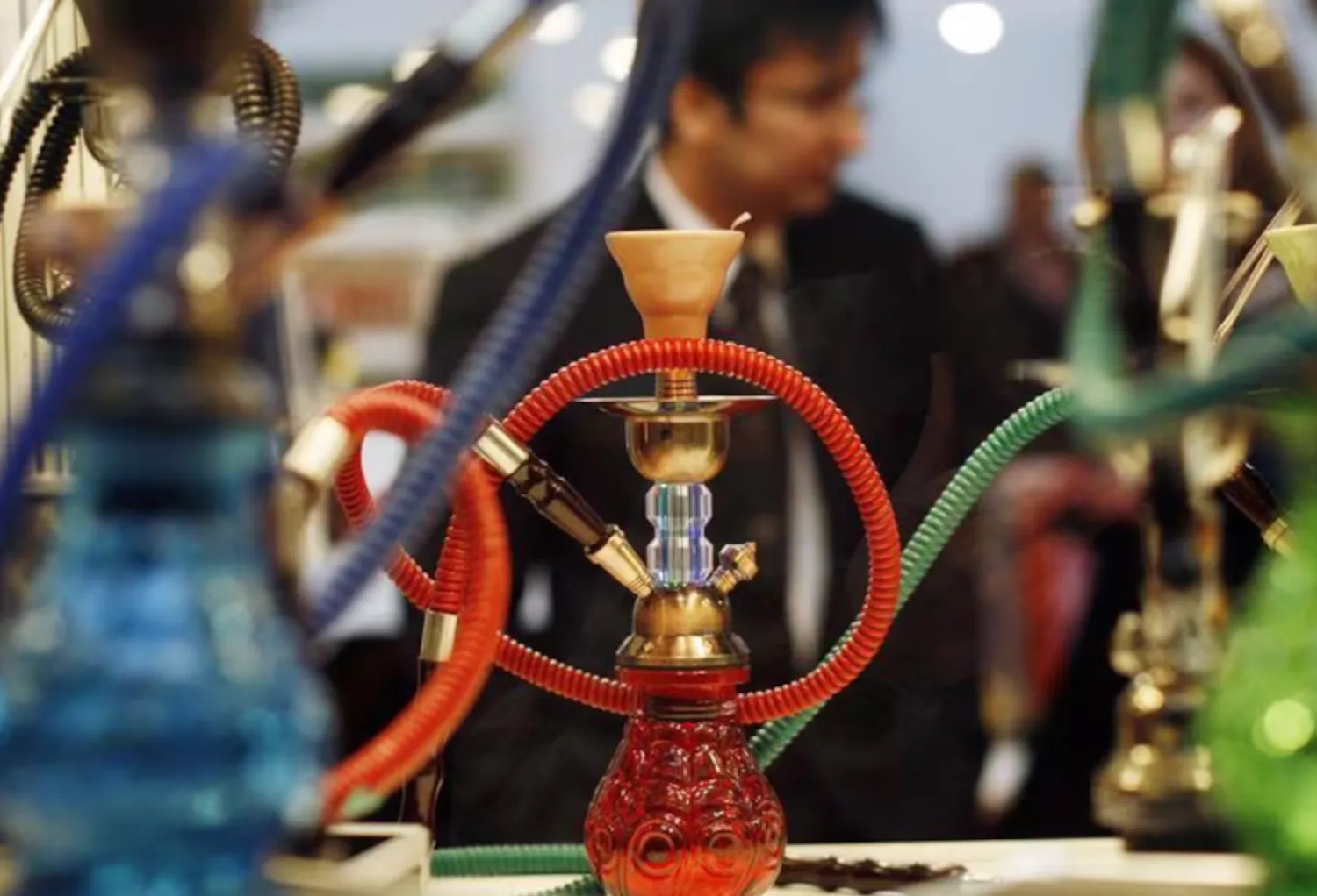 Smoking paraphernalia is seen during the "Expocannabis" fair on its opening day in Leganes, outside Madrid, January 26, 2007. REUTERS/Susana Vera 