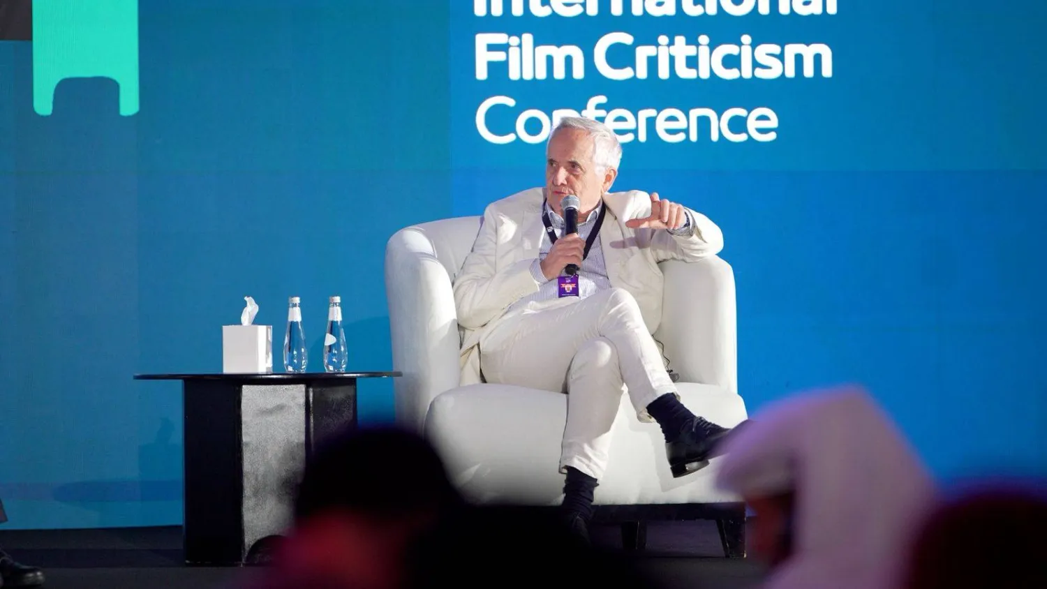 ماركو مُشاركاً في «المؤتمر الدولي للنقد السينمائي» بالرياض (تصوير: تركي العقيلي)