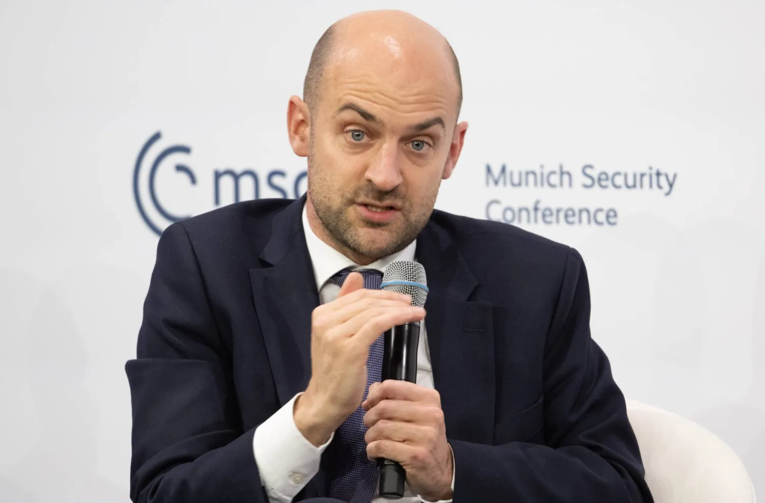FILED - 15 February 2025, Bavaria, Munich: France's Foreign Minister Jean-Noel Barrot speaks during a session of the 61st Munich Security Conference (MSC) at the Bayerischer Hof conference hotel. Photo: Boris Roessler/dpa