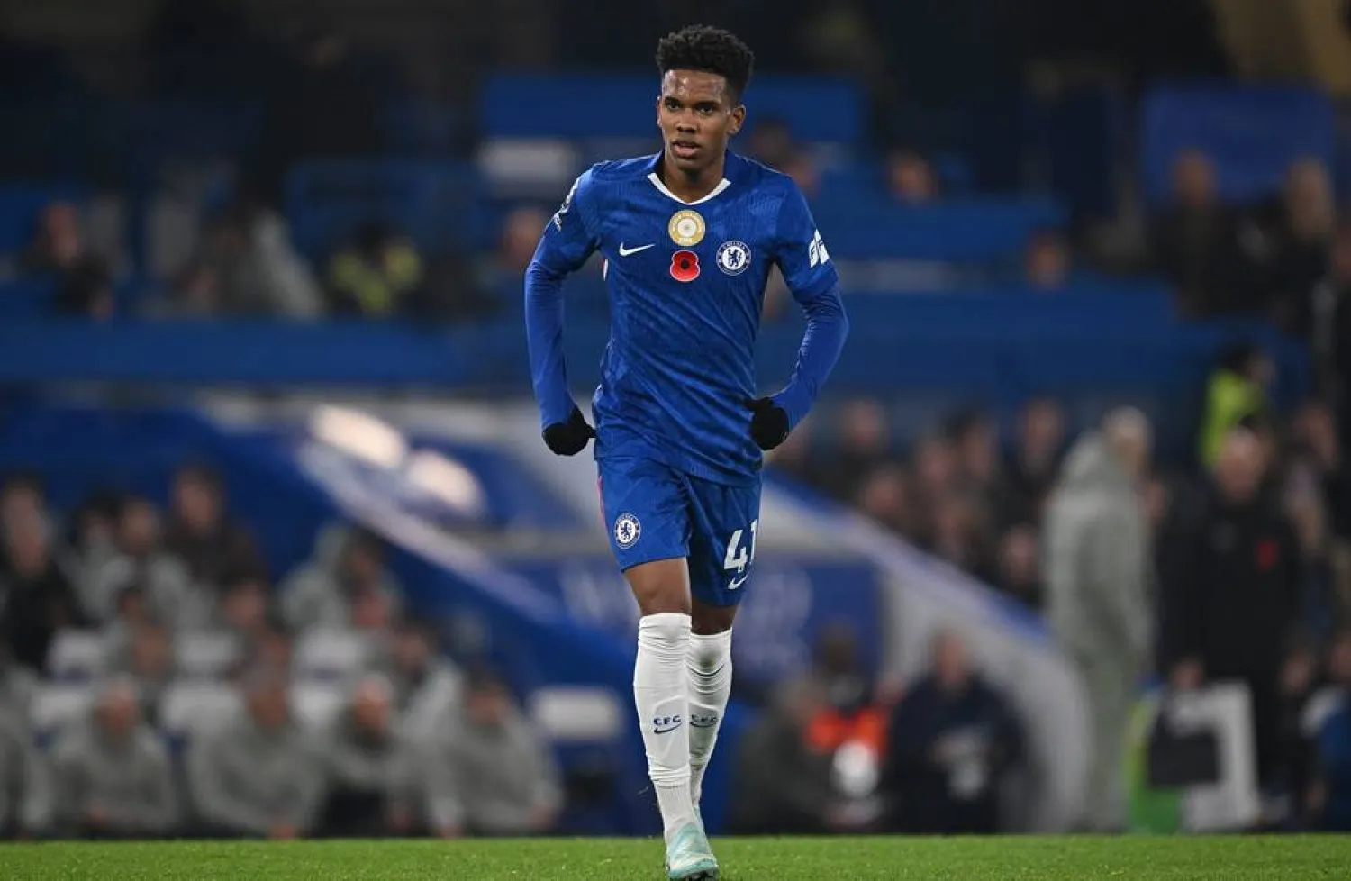 Chelsea's Estevao looks on during the English Premier League match between Chelsea FC and Wolverhampton Wanderers, in London, Britain, 08 November 2025. (EPA) 