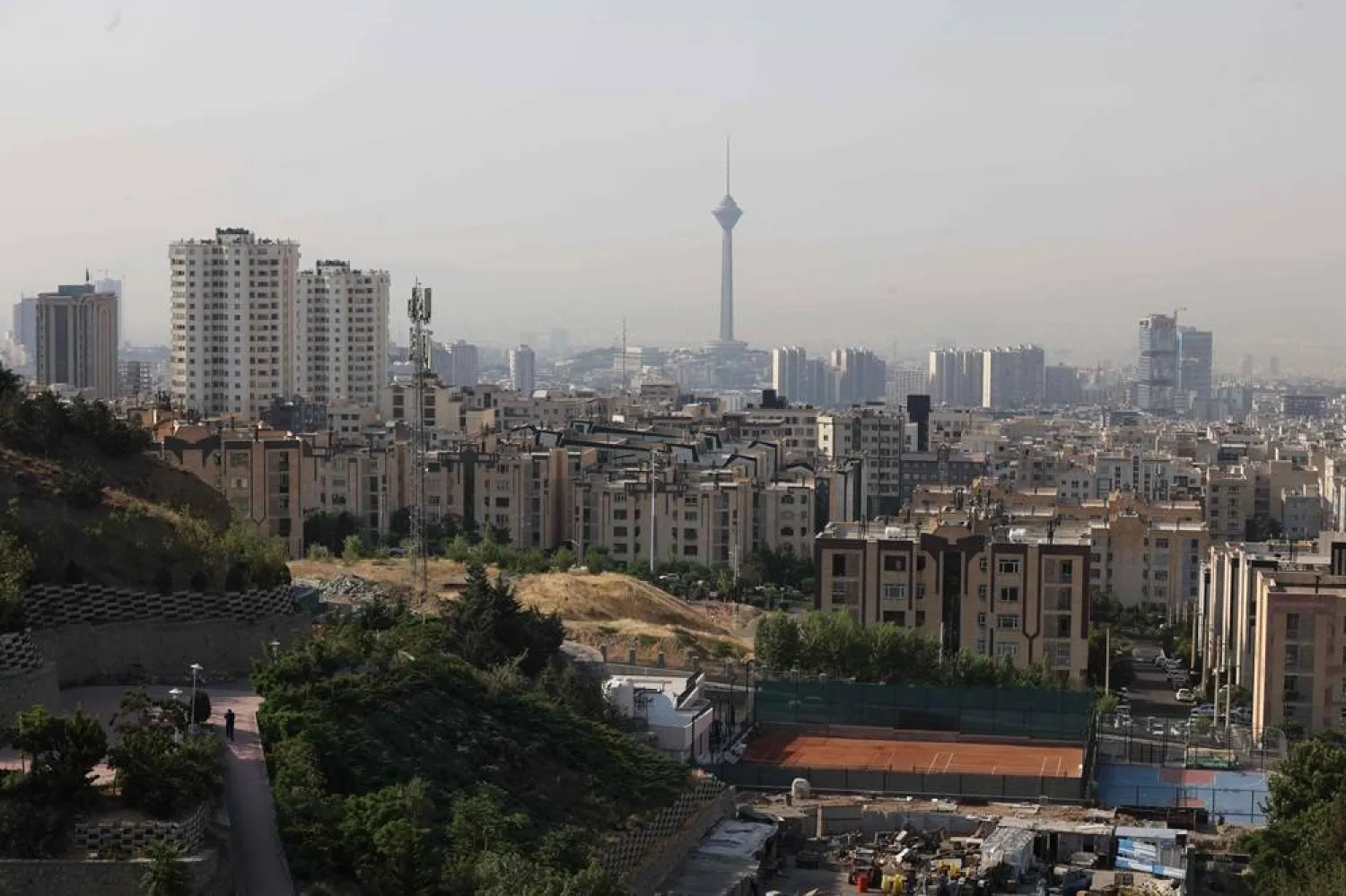 A general view shows part of the Iranian capital Tehran on June 13, 2025. (AFP)