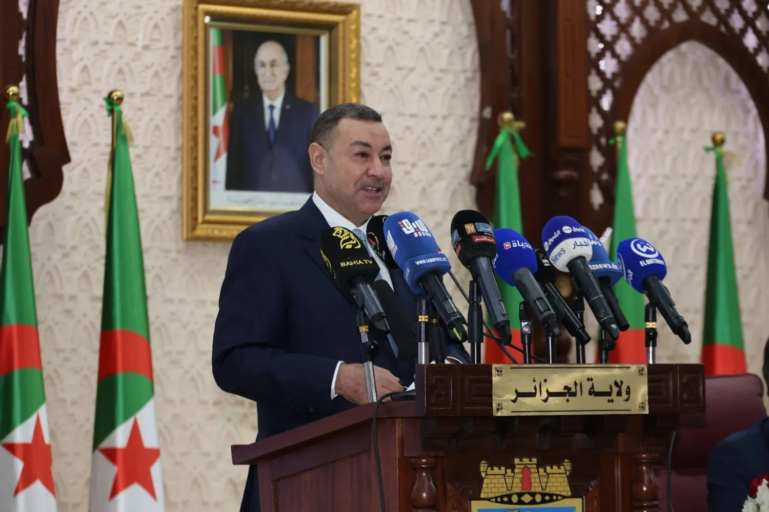 وزير الداخلية أثناء أحد خطاباته (الوزارة)