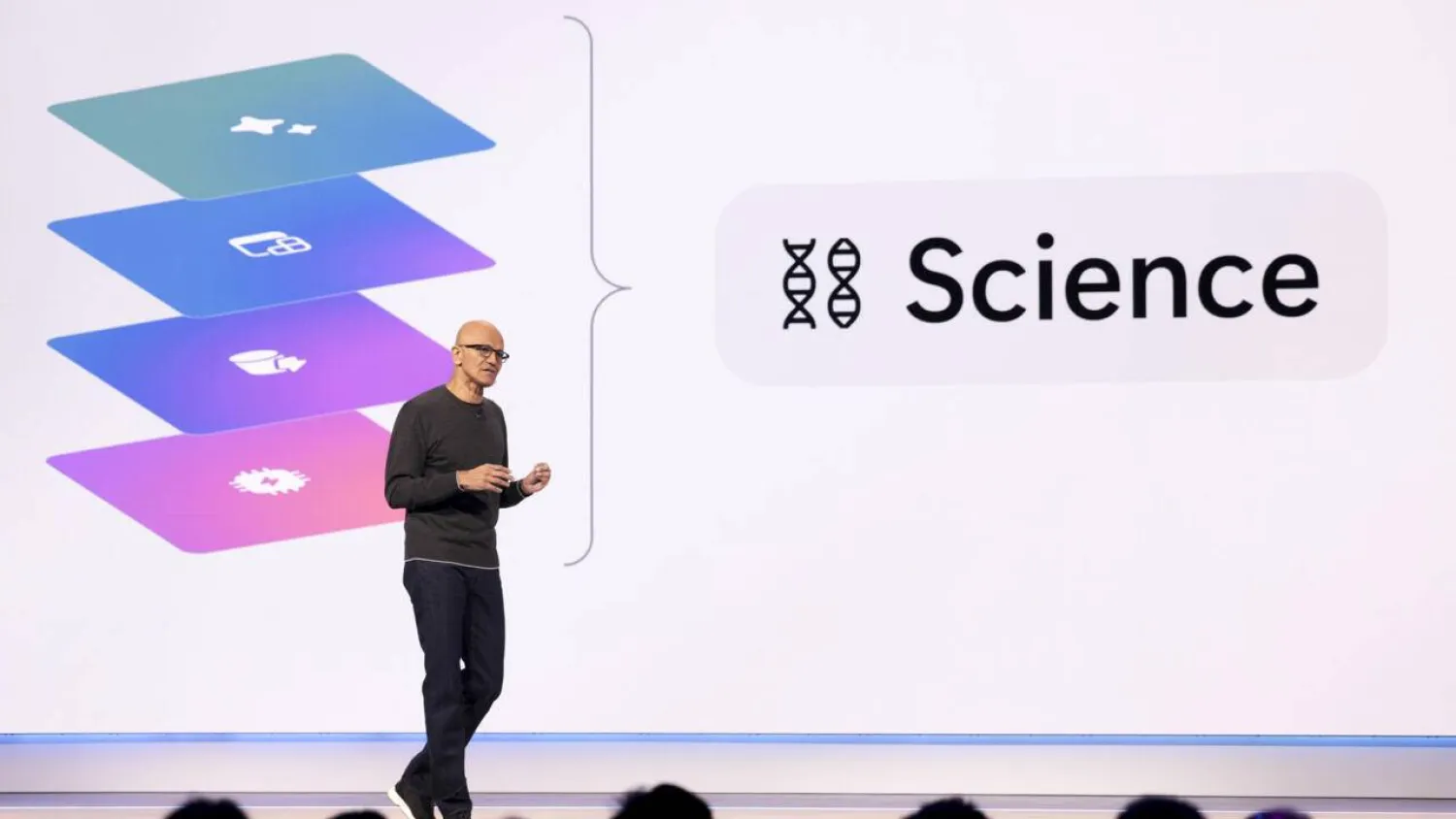 Easy access to electricity is posing a big challenge to the race for AI dominance, says Microsoft Chairman and CEO Satya Nadella. Jason Redmond / AFP/File
