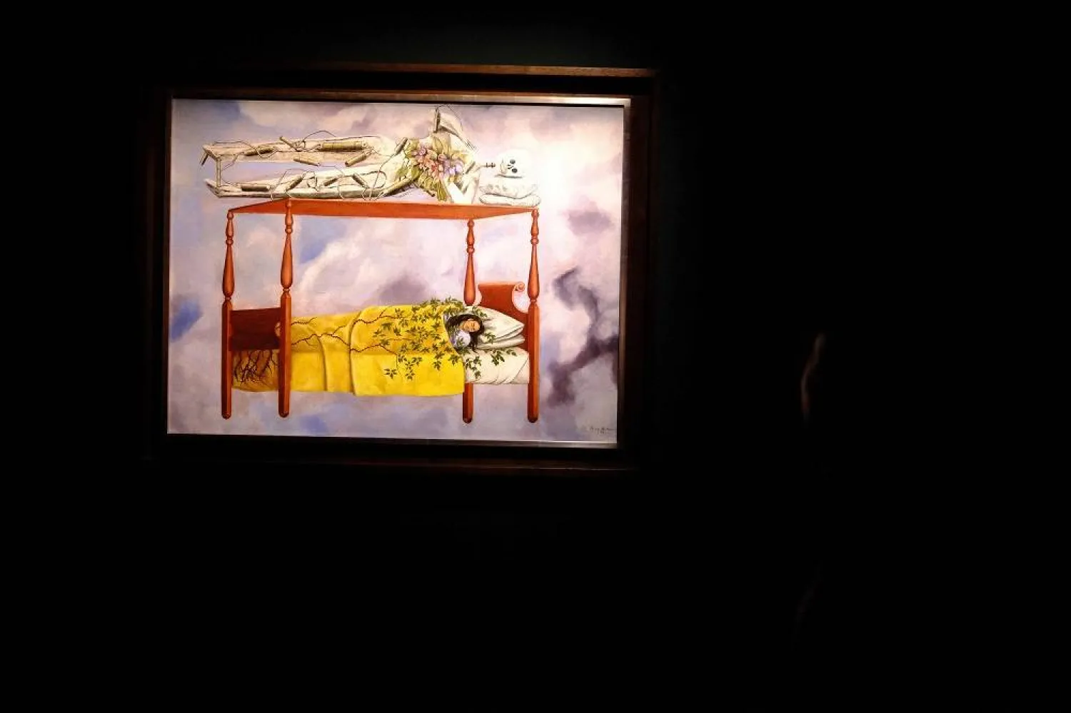 "El sueno" by Frida Kahlo is pictured at Sotheby's Marquee Sales Series in New York on November 8, 2025. (AFP)