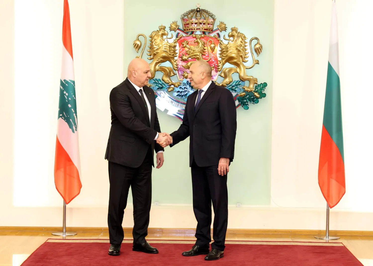 الرئيس اللبناني جوزيف عون ونظيره البلغاري رومن راديف (الرئاسة اللبنانية)