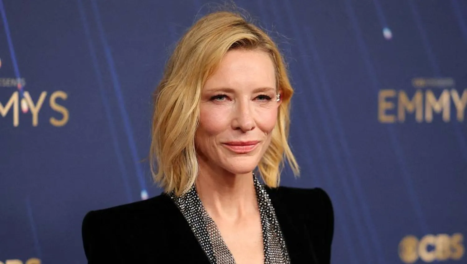 Cate Blanchett poses on the red carpet at the 77th Primetime Emmy Awards in Los Angeles, California, US, September 14, 2025. (Reuters)