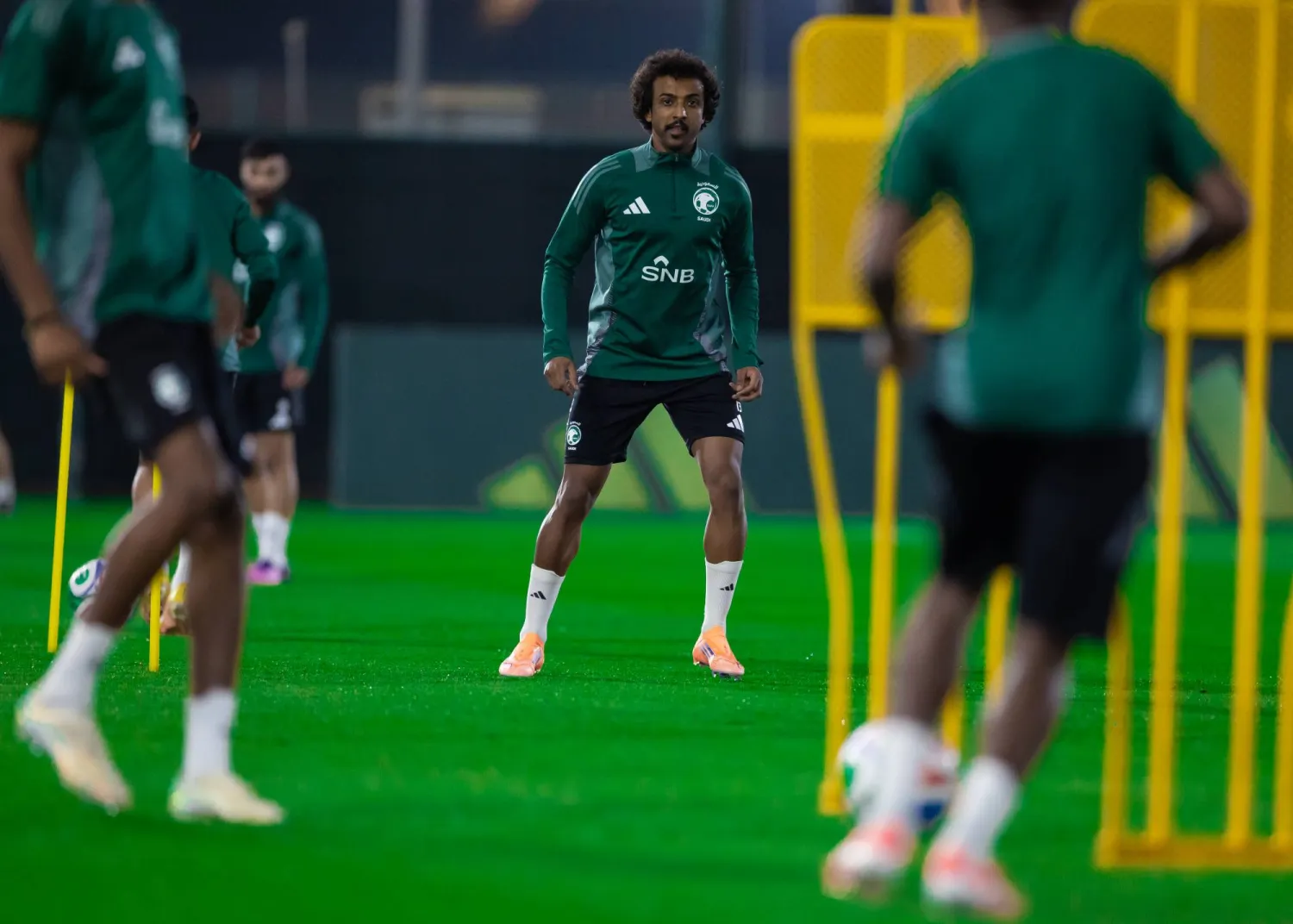 ياسر الشهراني بعد انضمامه لمعسكر الأخضر (المنتخب السعودي) 