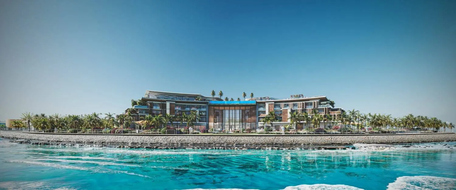 نموذج لمشروع نادي «كينونة» الشاطئي في ينبع من تطوير شركة «بهيج» التابعة لـ«أسفار»... (الشرق الأوسط)