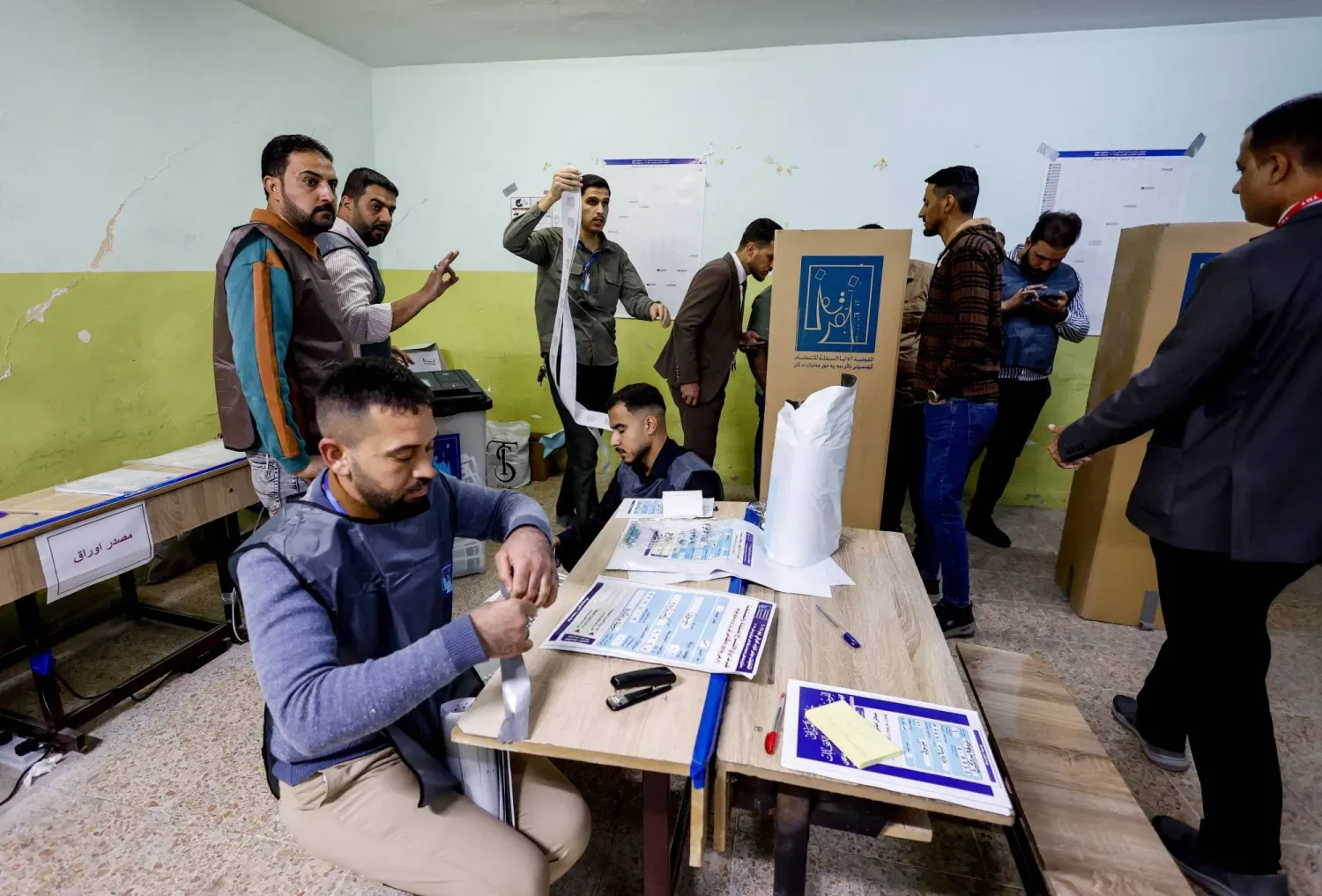 Musul'daki bir sandıkta oy sayım ve tasnif işlemi başladı (Reuters)