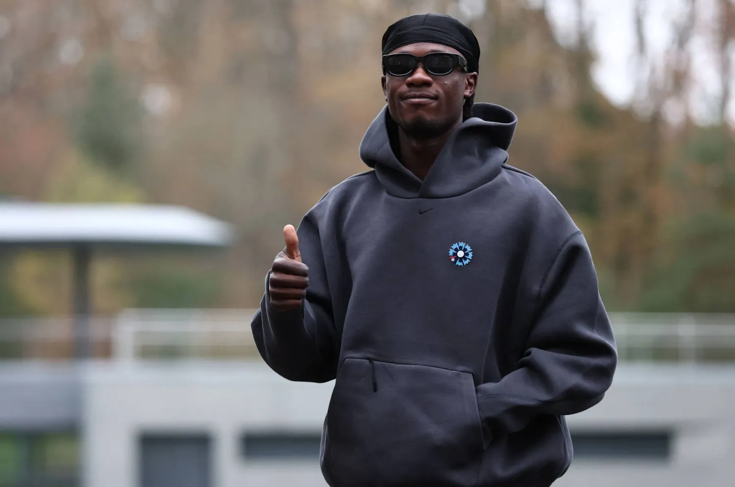 إدواردو كامافينغا في مركز تدريب منتخب فرنسا (أ.ف.ب) 