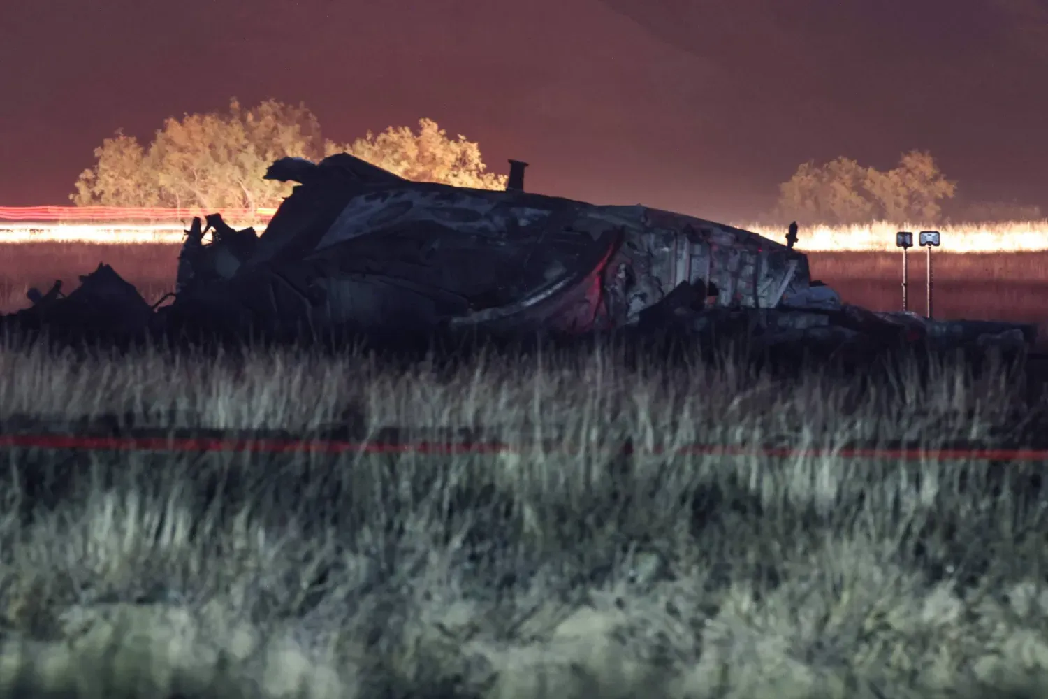 Gürcistan'da düşen C-130 askeri kargo uçağının enkazı (AFP)