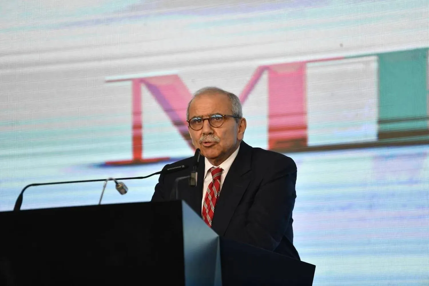 Lebanese Prime Minister Nawaf Salam speaks at Tuesday's event. (Lebanese government)