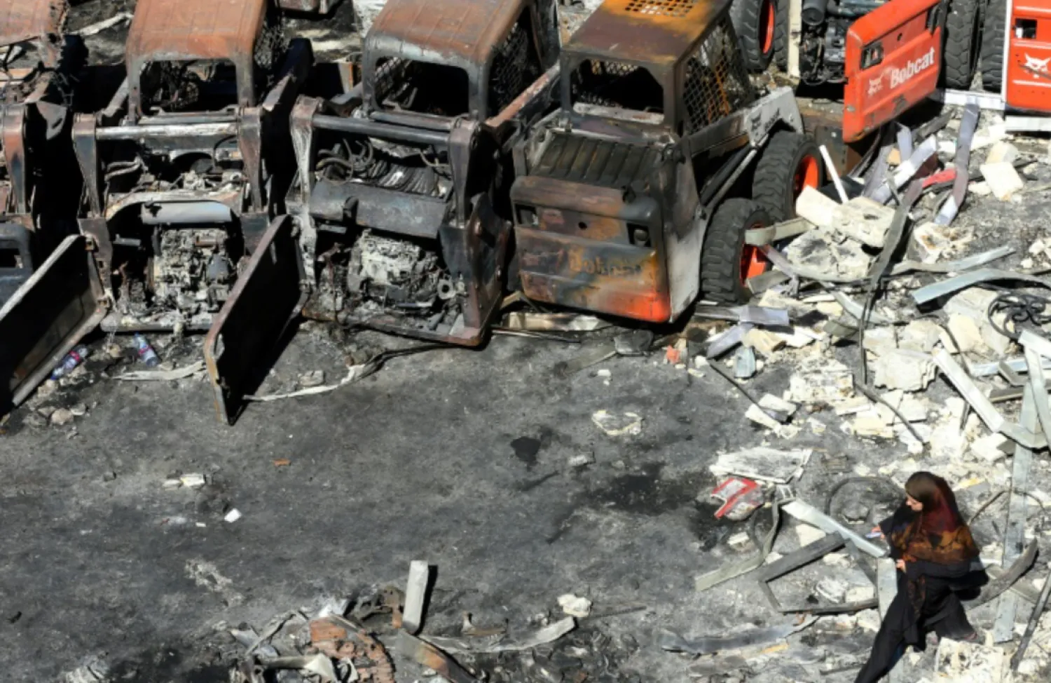 Israel says it is striking Hezbollah targets in southern Lebanon to prevent the group from rebuilding its strength in breach of a ceasefire, but local people complain it is destroying civilian reconstruction efforts (AFP/MAHHMOUD ZAYYAT)
