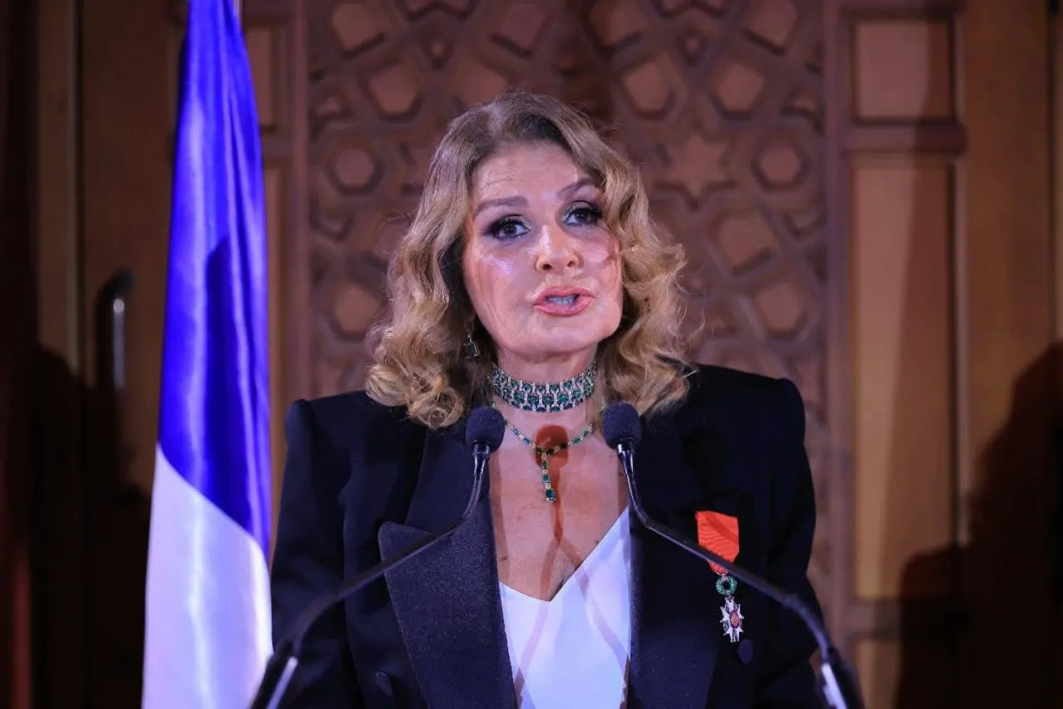 يسرا أعربت في كلمتها عن امتنانها وتقديرها لهذا التتويج (الشرق الأوسط)