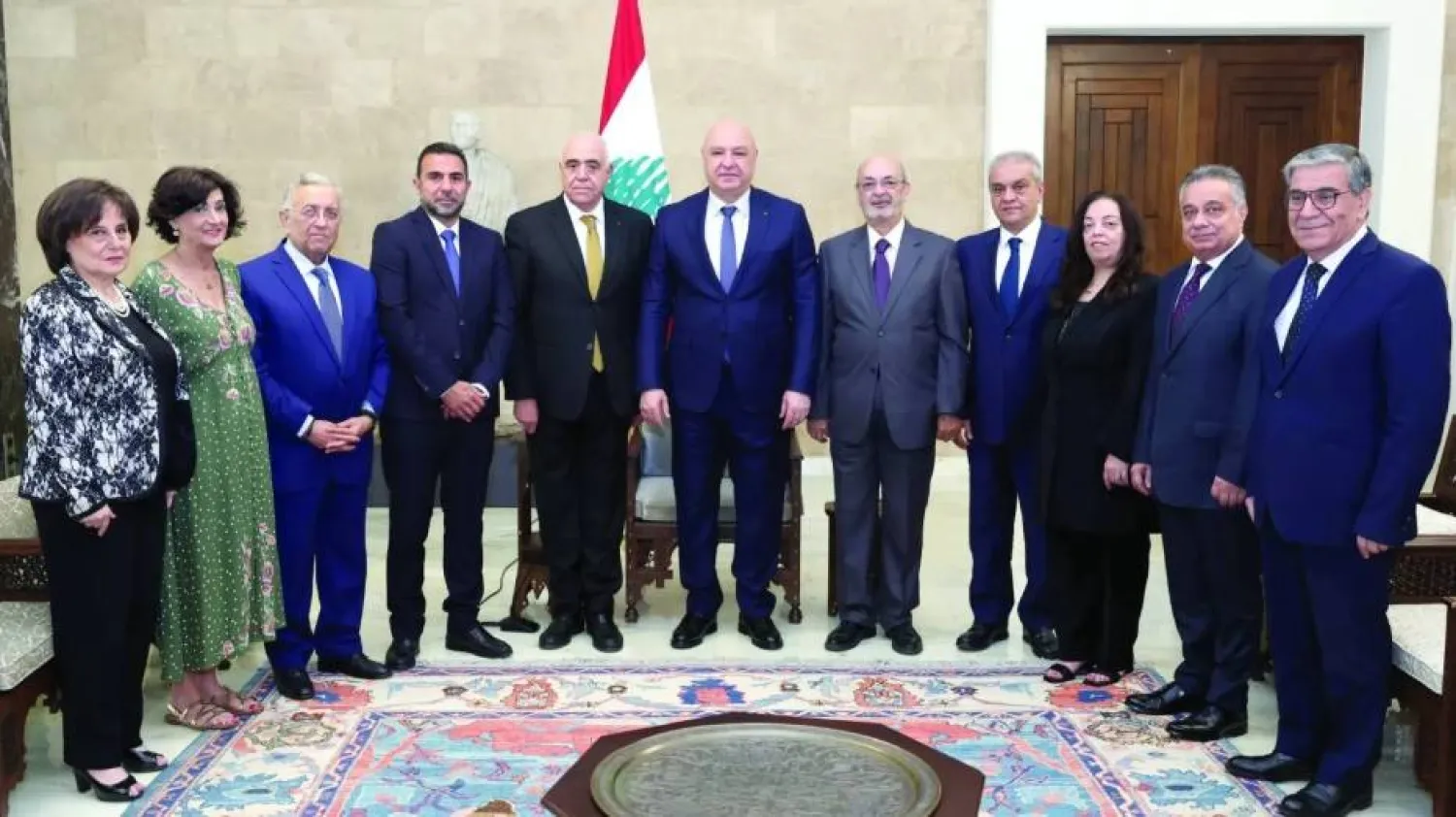 Lebanese President Joseph Aoun meets with the Council of the Order of Press Editors led by Joseph Kossaifi (Lebanese Presidency)