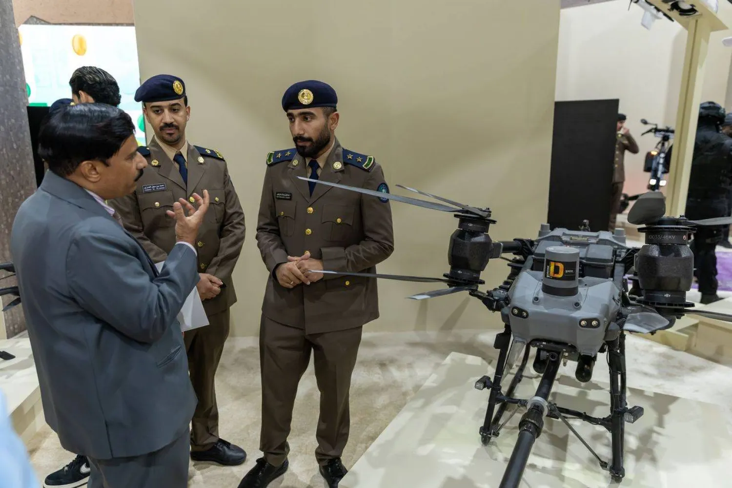 إحدى طائرات الدرون المشاركة في جناح وزارة الداخلية (وزارة الداخلية)