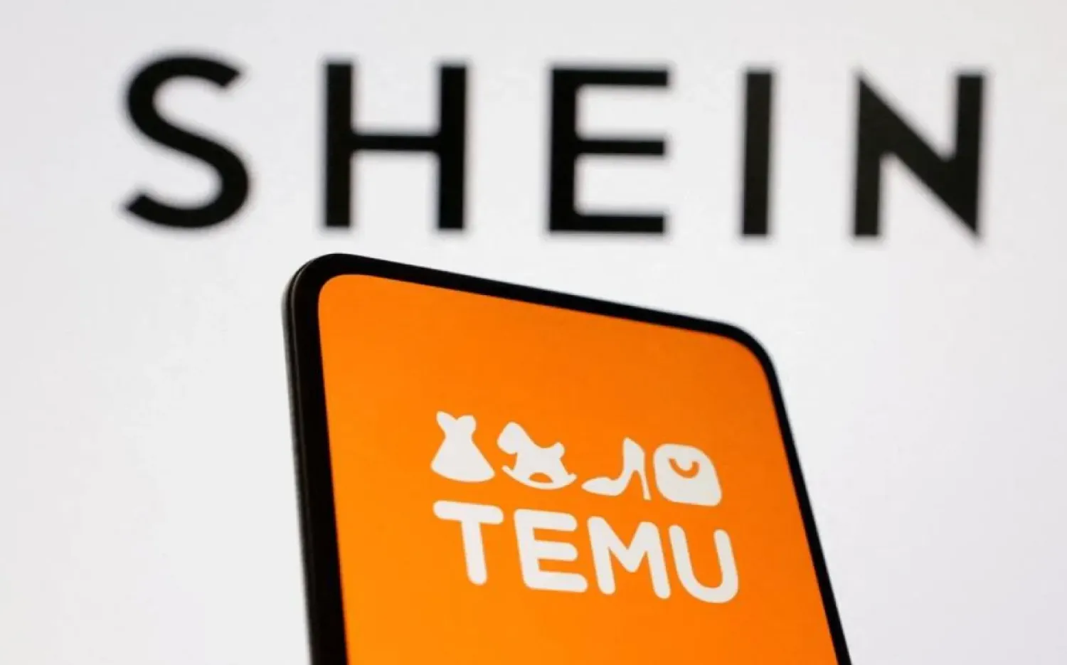 Shein and Temu logos are seen in this illustration taken August 22, 2024. (Reuters)