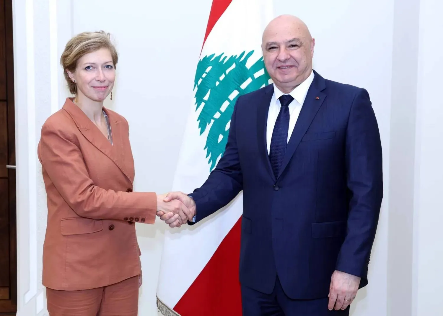 Lebanese President Joseph Aoun receives French presidential adviser Anne-Claire Legendre (Lebanese Presidency)

