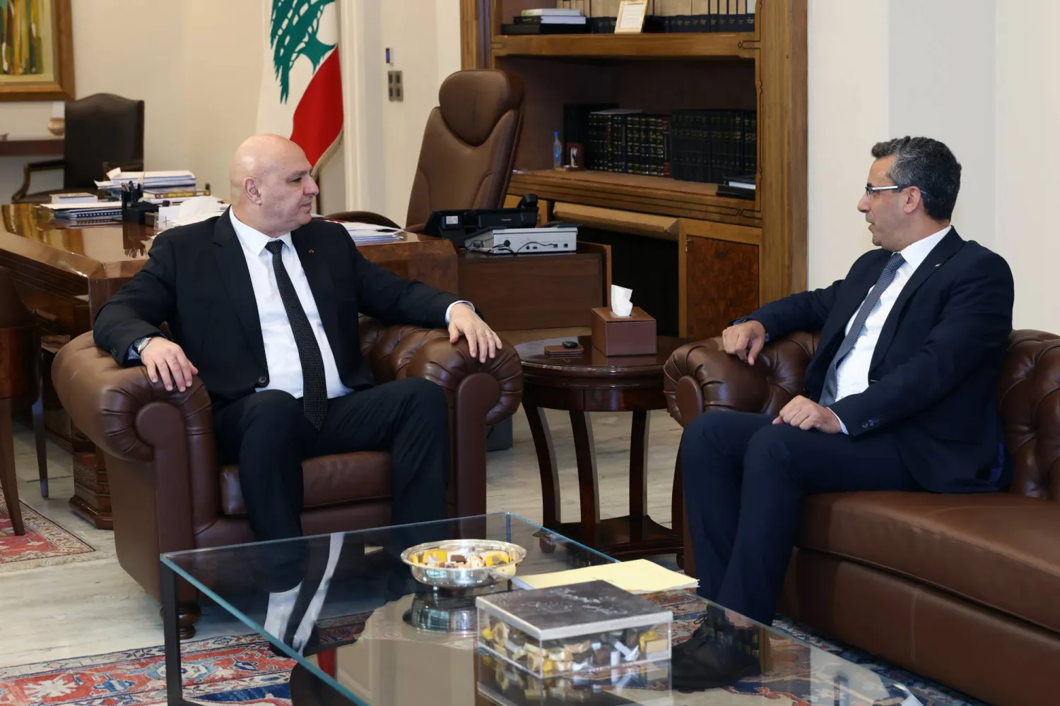 الرئيس اللبناني جوزيف عون يستقبل وزير الزراعة نزار هاني (الرئاسة اللبنانية)