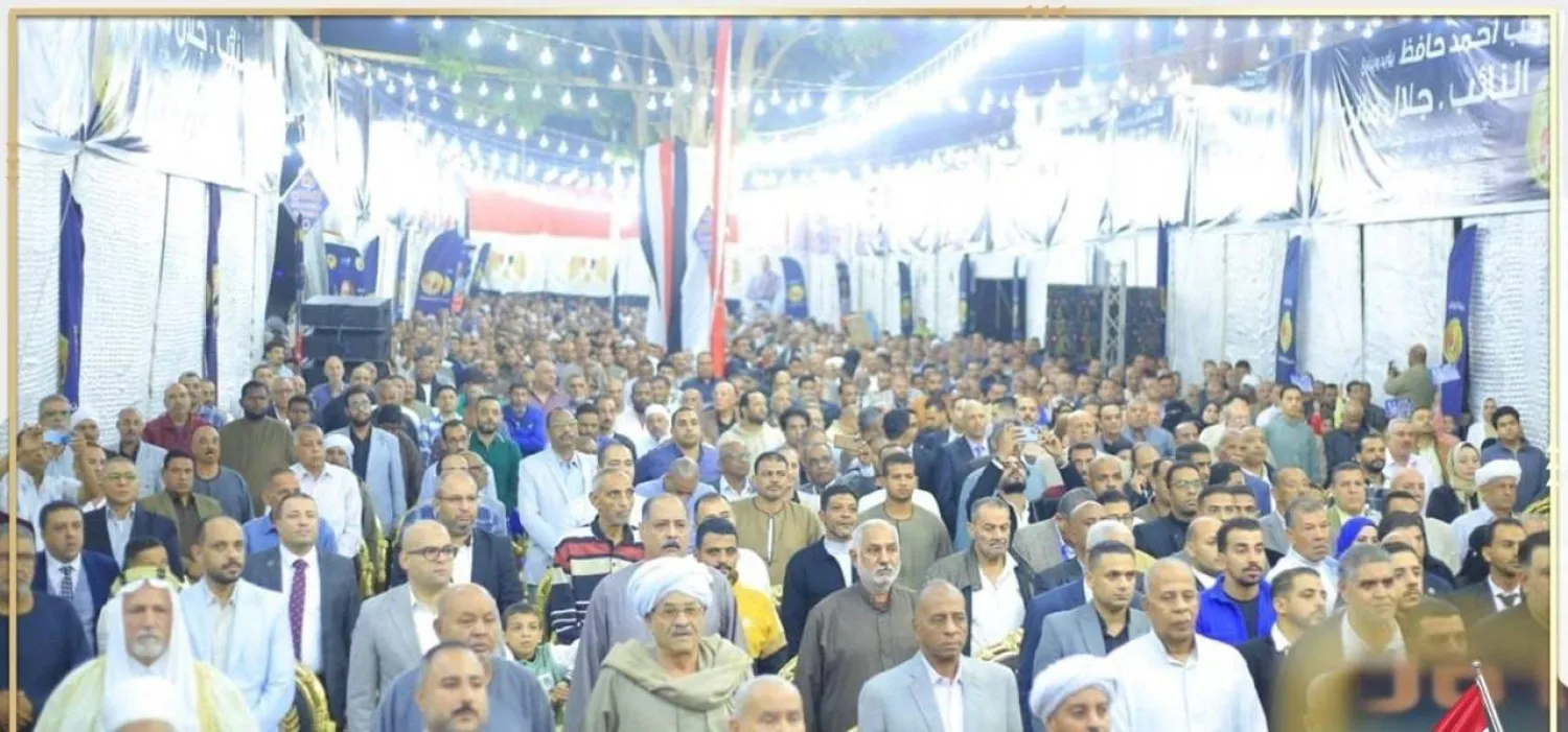 جانب من مؤتمر لحزب «حماة الوطن» الجمعة في محافظة السويس (الصفحة الرسمية للحزب)
