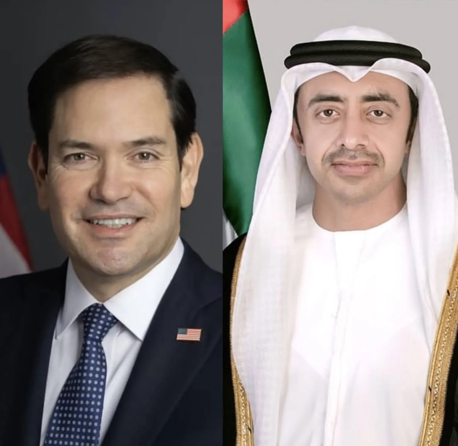 وزير الخارجية الإماراتي الشيخ عبد الله بن زايد ونظيره الأميركي ماركو روبيو (وام)