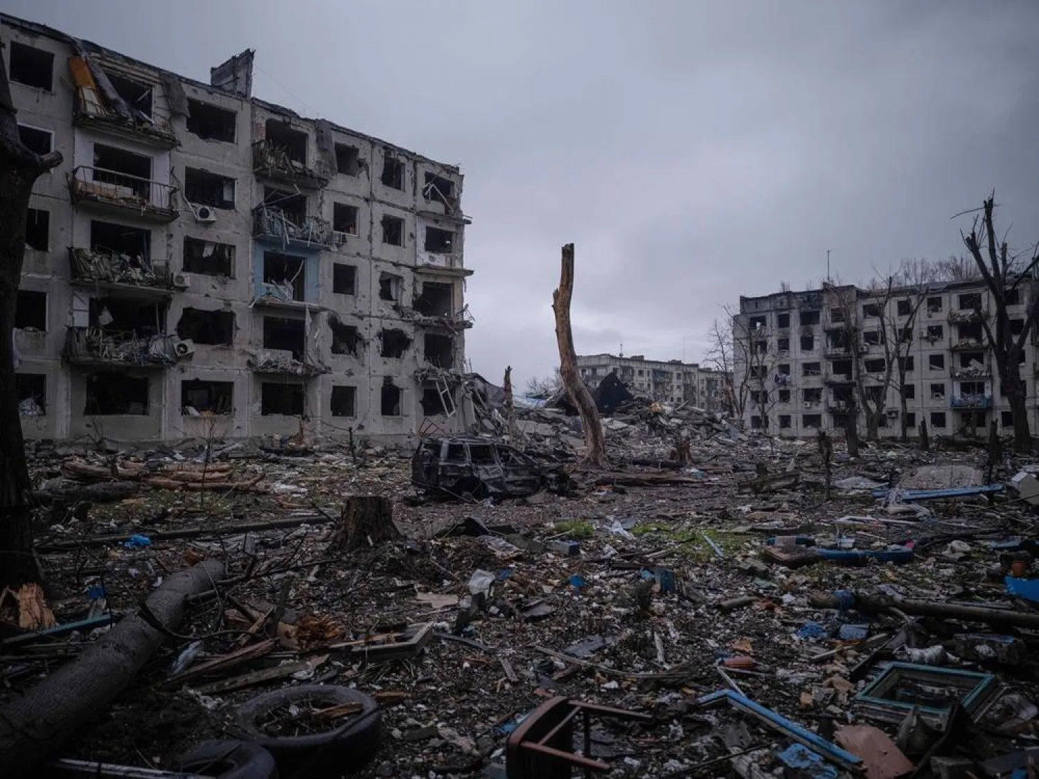  This photo taken Wednesday, Nov. 12, 2025, and provided by Ukraine's 93rd Kholodnyi Yar Separate Mechanized Brigade press service, shows ruins of what was the town of Kostyantynivka, the site of heavy battles with the Russian troops in the Donetsk region, Ukraine. (Iryna Rybakova/Ukraine's 93rd Mechanized Brigade via AP) 