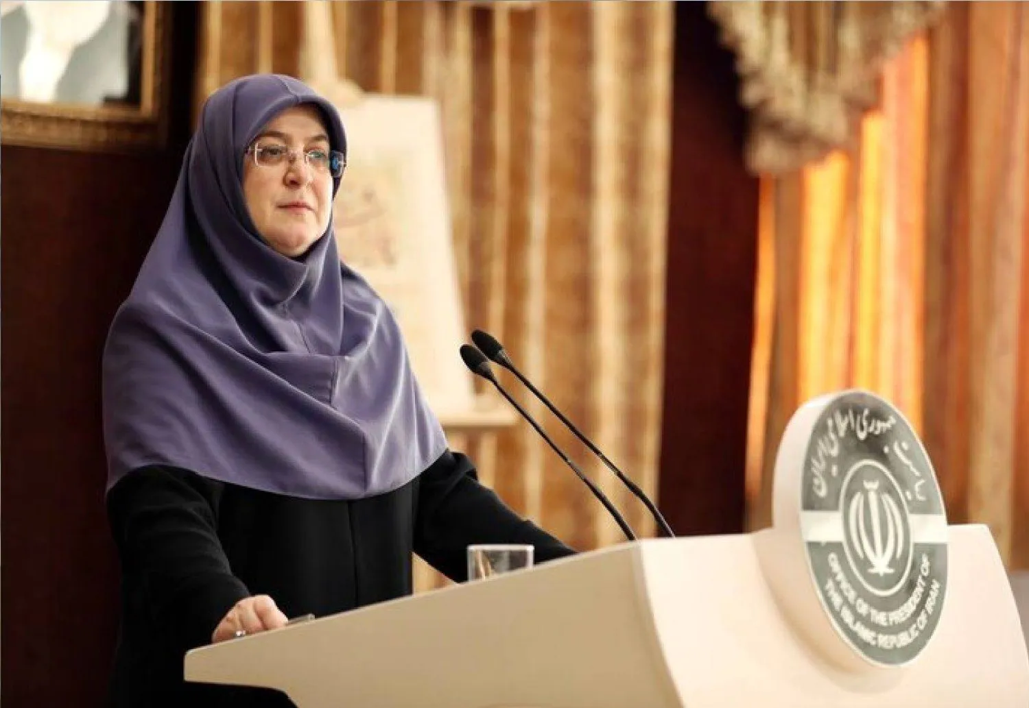 المتحدثة باسم الحكومة الإيرانية فاطمة مهاجراني (موقع جماران)