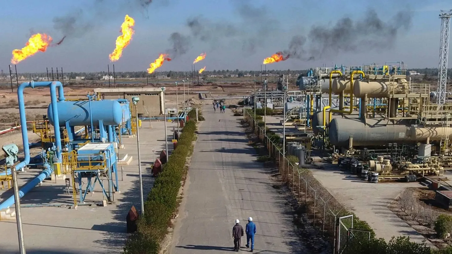 An oil field in Iraq. (AFP)
