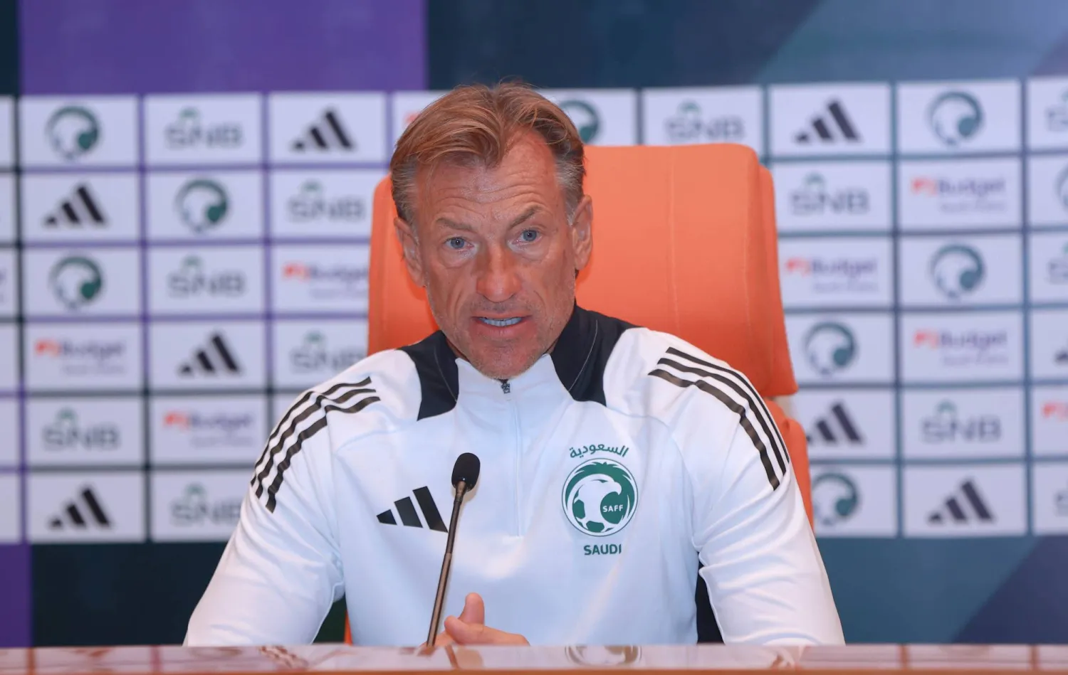 رينارد خلال المؤتمر الصحافي (تصوير: عدنان مهدلي)
