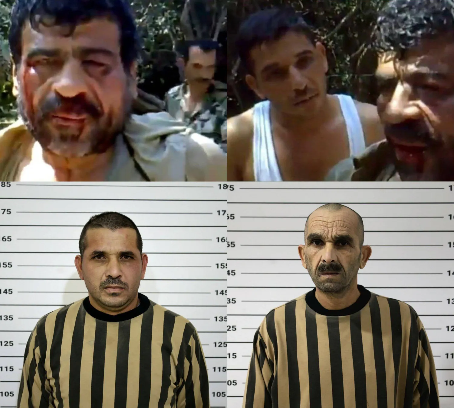 صورة متداولة في «الفيسبوك» تطابق صور المقبوض عليهم مع لقطات من فيديو التعذيب