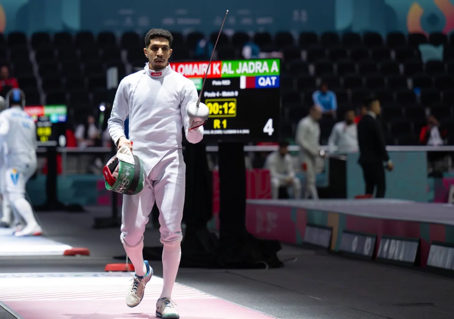 خليفة العميري خلال المنافسات (الشرق الأوسط)