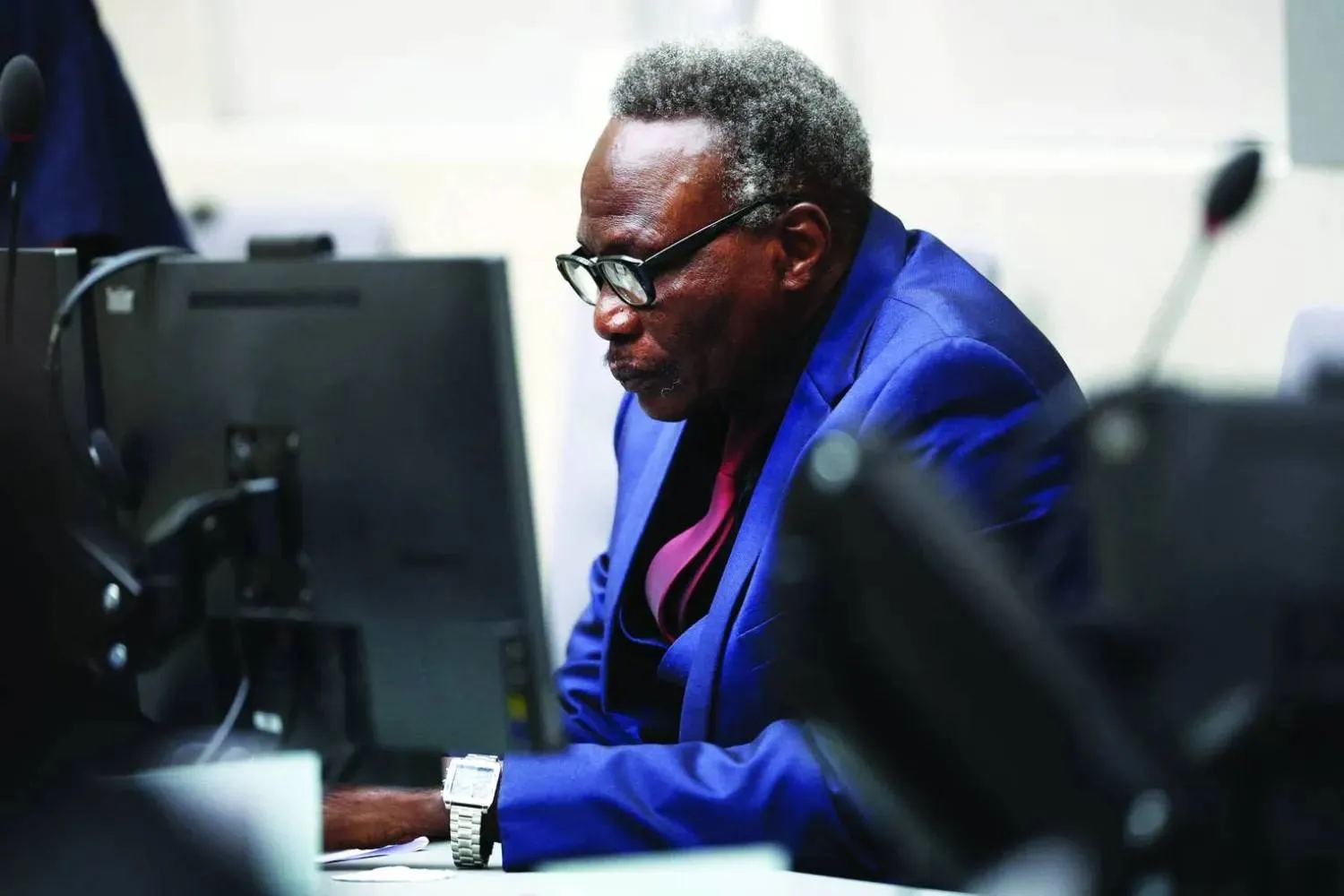 Ali Muhammad Ali Abd-Al-Rahman attends the hearing where the judgment in his trial is delivered at the International Criminal Court (ICC) in The Hague, Netherlands, October 6, 2025.   
