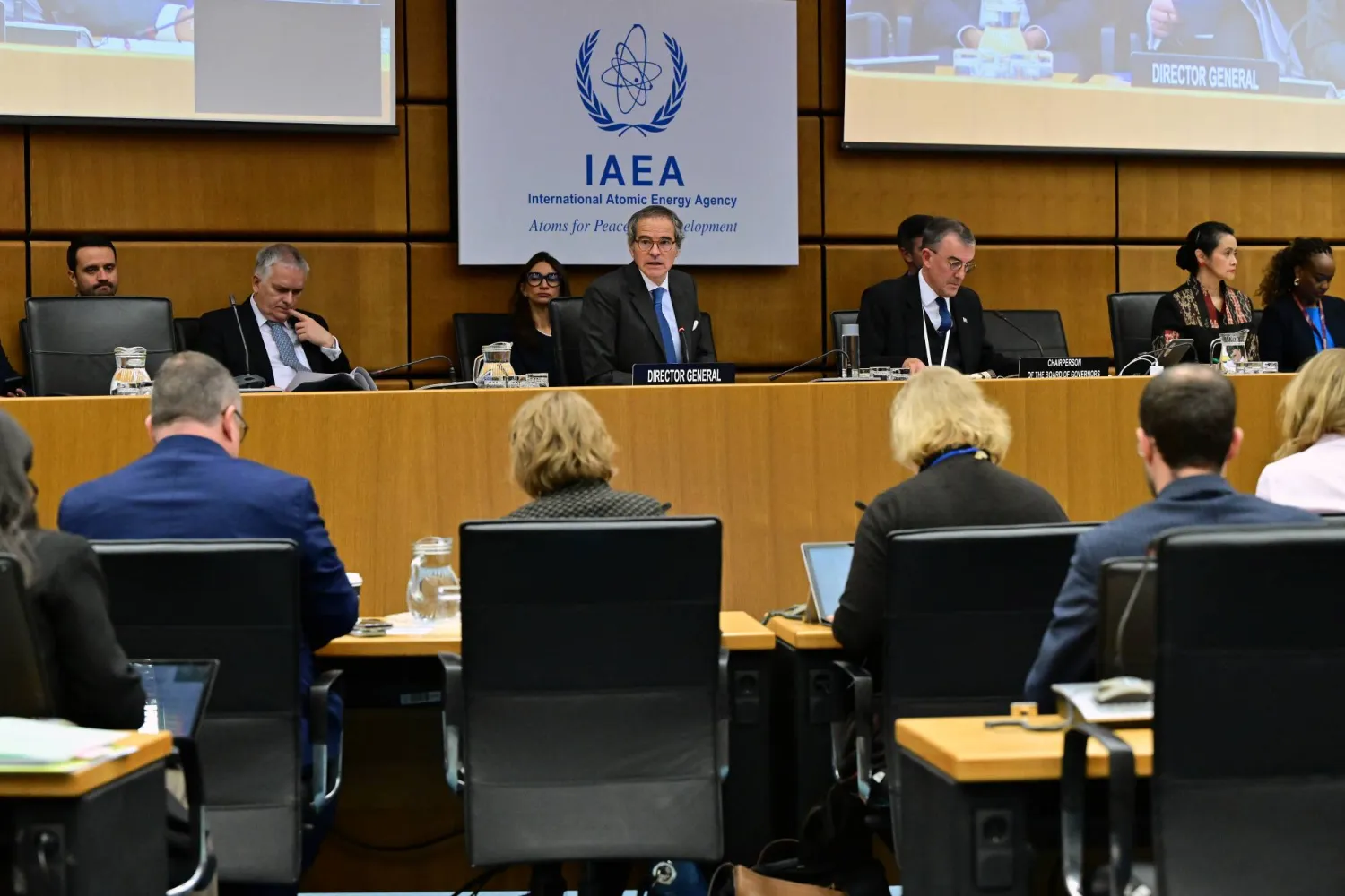 غروسي يفتتح الاجتماع الفصلي لمجلس المحافظين في فيينا اليوم (الوكالة الدولية للطاقة الذرية)