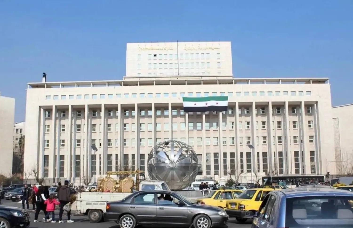 A view of the Syrian central bank in Damascus, Syria, January 12, 2025. (Reuters)
