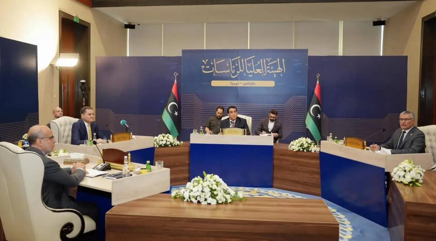 المنفي واللافي والدبيبة وتكالة (المجلس الرئاسي الليبي)