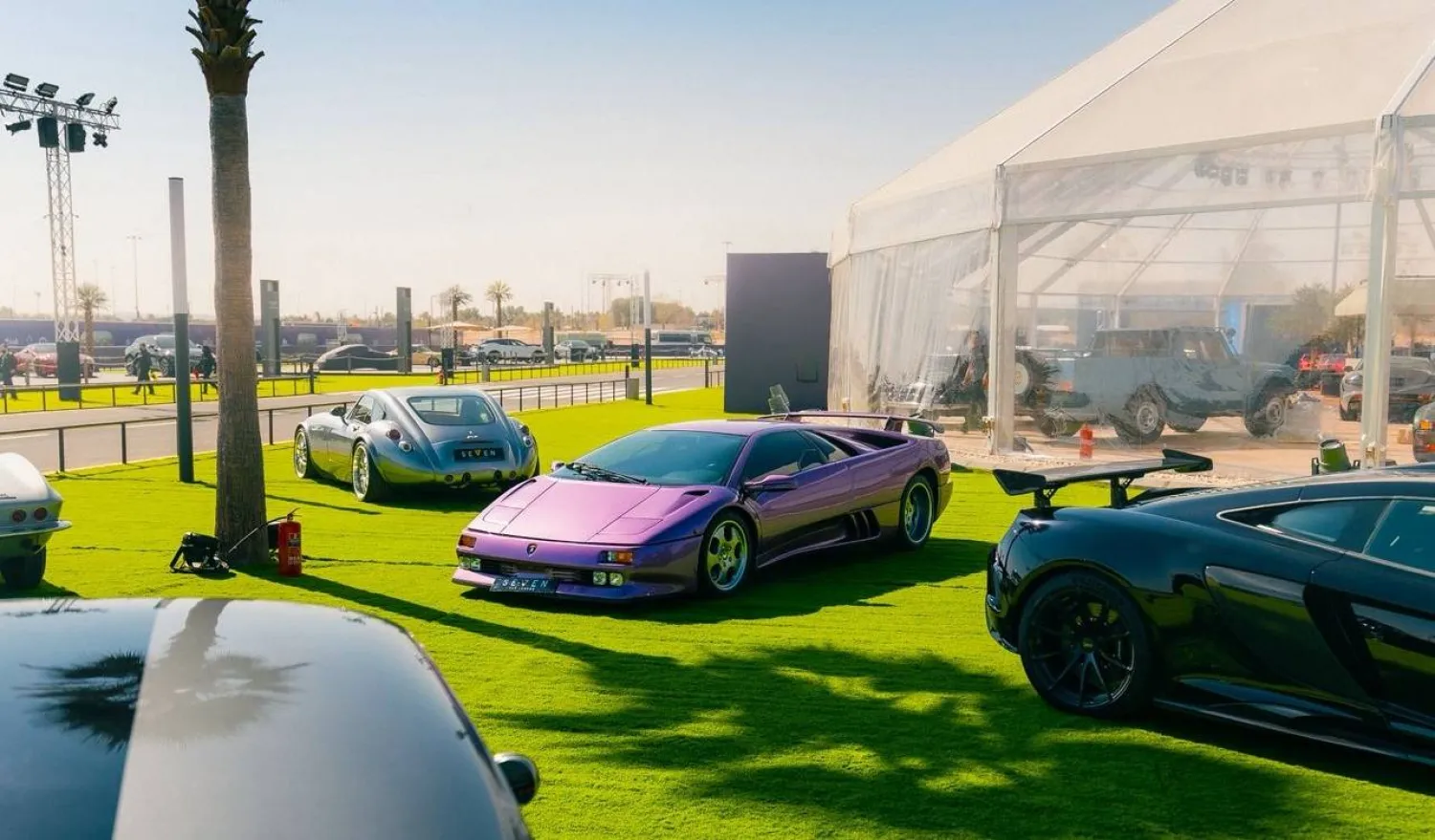 مجموعة من السيارات الفاخرة في انتظار الزوار (الشرق الأوسط)