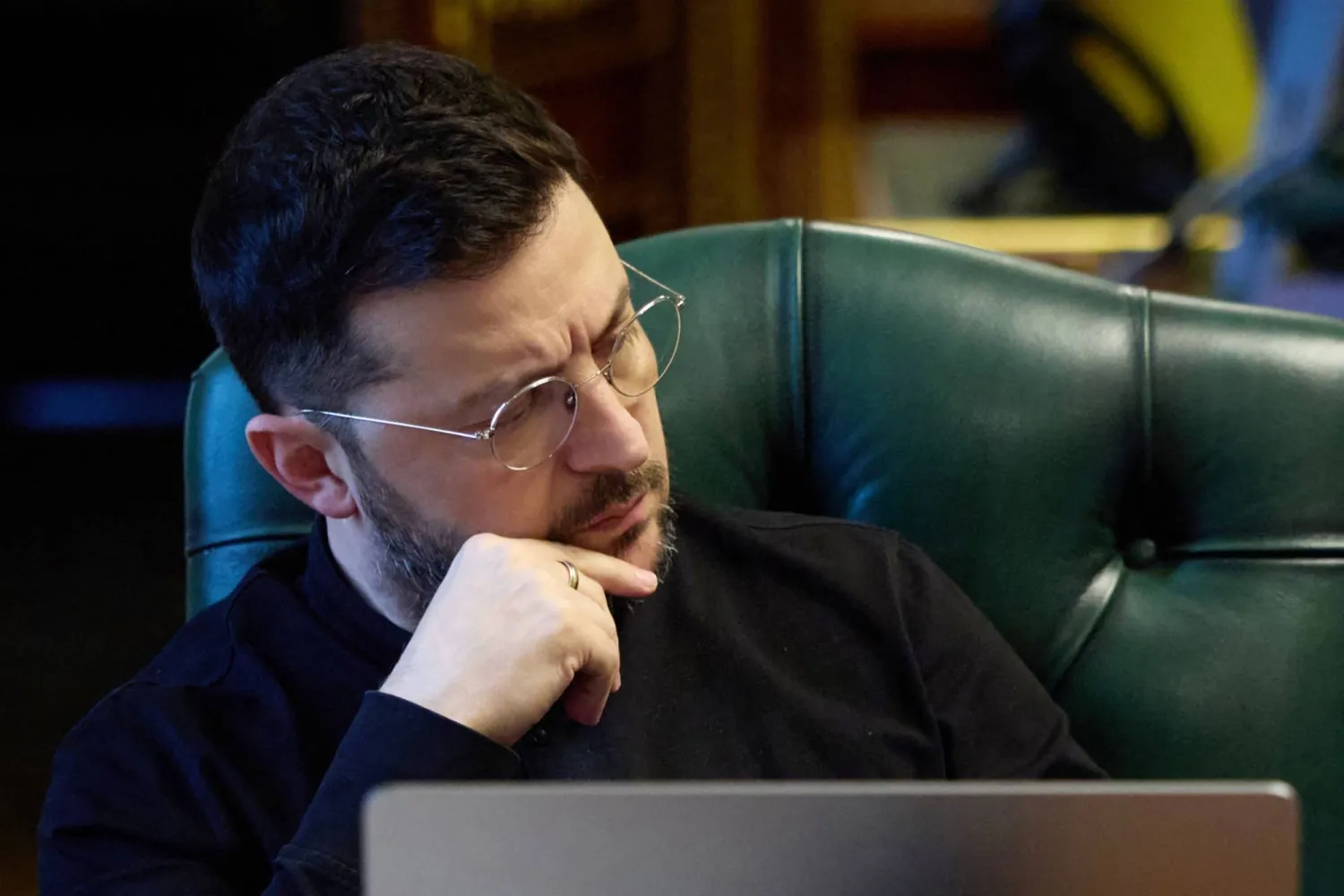 الرئيس الأوكراني فولوديمير زيلينسكي (الرئاسة الأوكرانية - أ.ف.ب)