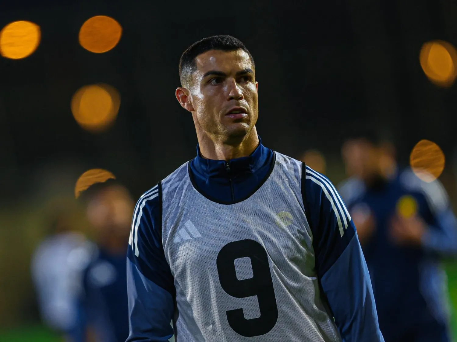 رونالدو خلال التدريبات الأخيرة للنصر (موقع النادي)